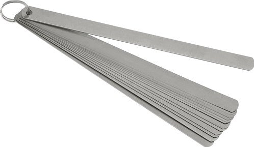 Jauge d'épaisseur Promat tecwerk | résistance de la feuille 0,05-1,0 mm | acier | longueur 200 mm nombre de lames 13 pcs. - 4000858467