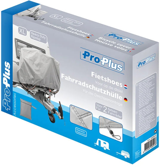 Couverture de vélo Proplus XL - 210D Oxford Ripstop - Gris clair - 2 vélos - E -bikes