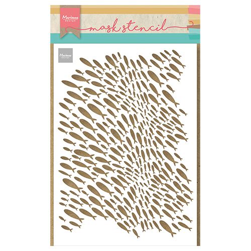 Marianne design • pochoir masque banc de poissons