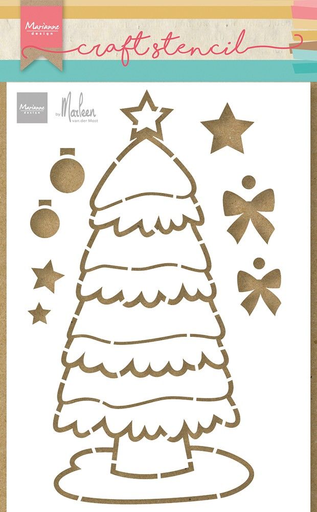 Marianne design • pochoirs artisanaux pour arbre de Noël par Marleen