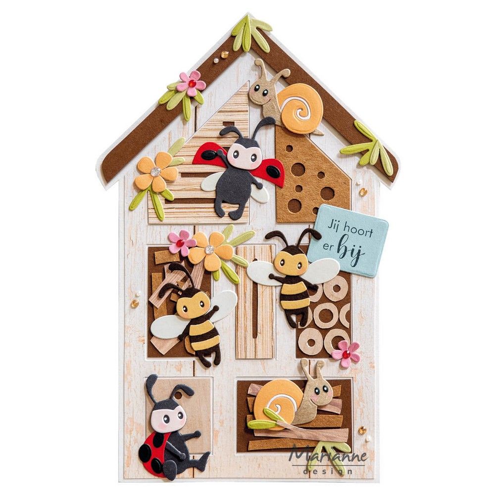 Marianne design • pochoirs artisanaux hôtel à insectes par Marleen
