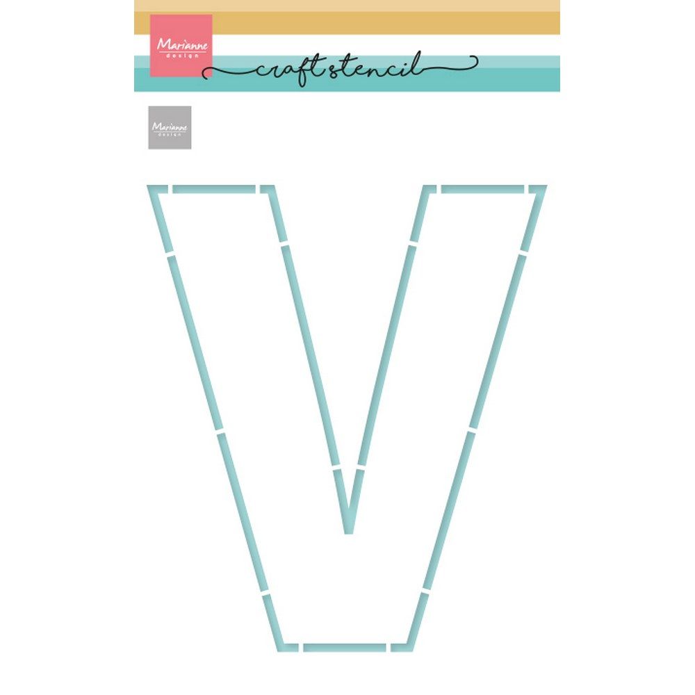 Marianne design • pochoir artisanal lettre v (fête des pères)