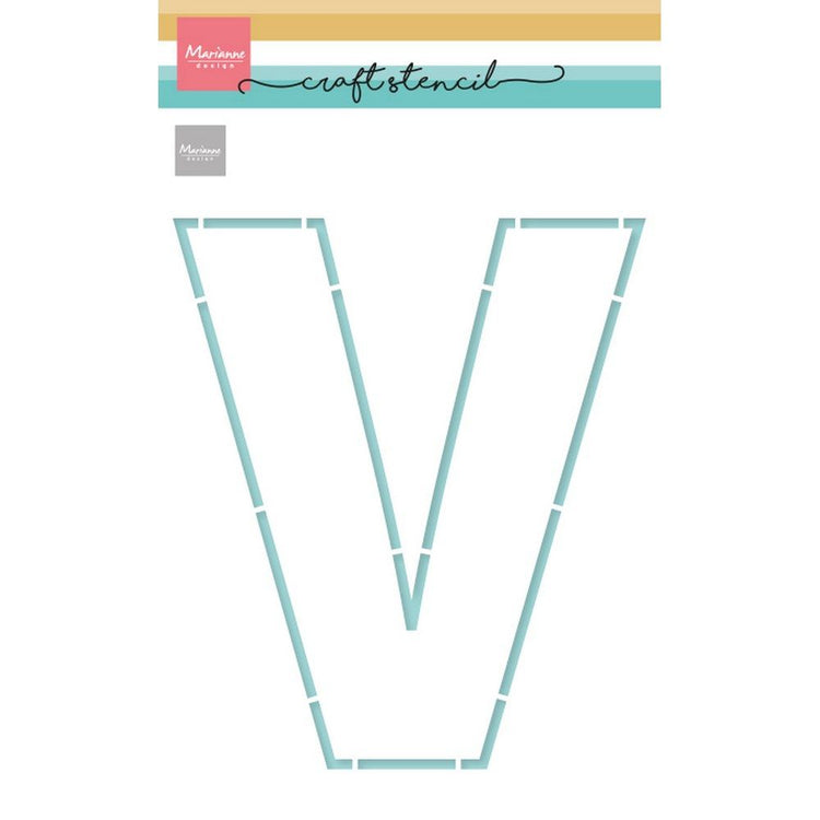 Marianne design • pochoir artisanal lettre v (fête des pères)