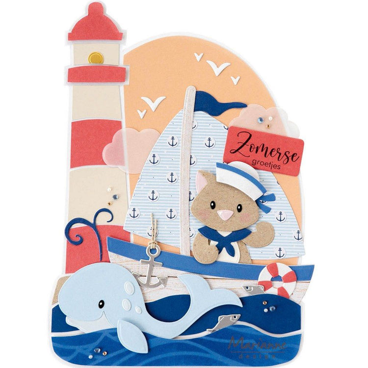 Marianne design • pochoir artisanal phare par Marleen