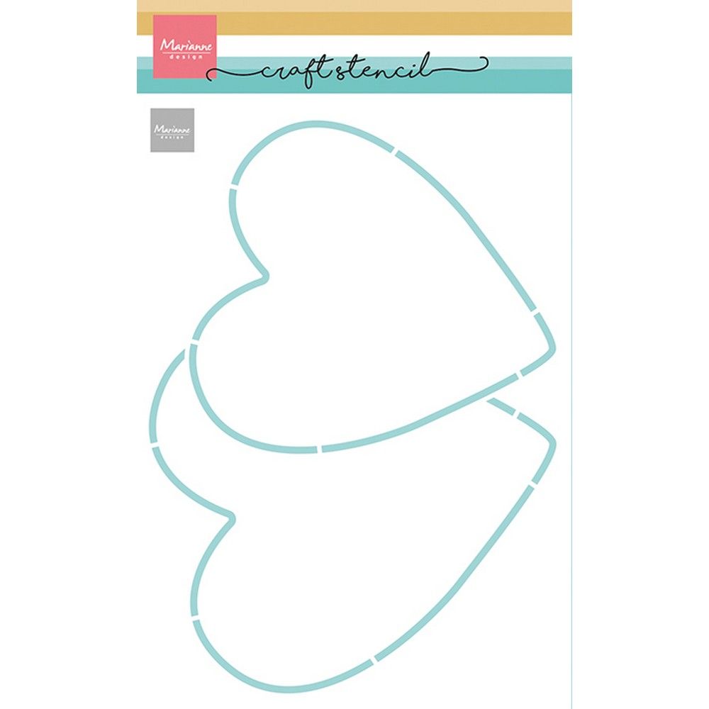 Marianne design • pochoirs pochoir artisanal 2 coeurs