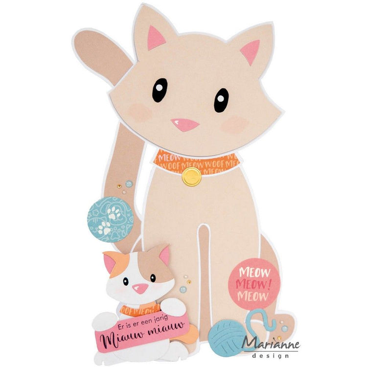 Marianne design • pochoir artisanal chat assis par Marleen