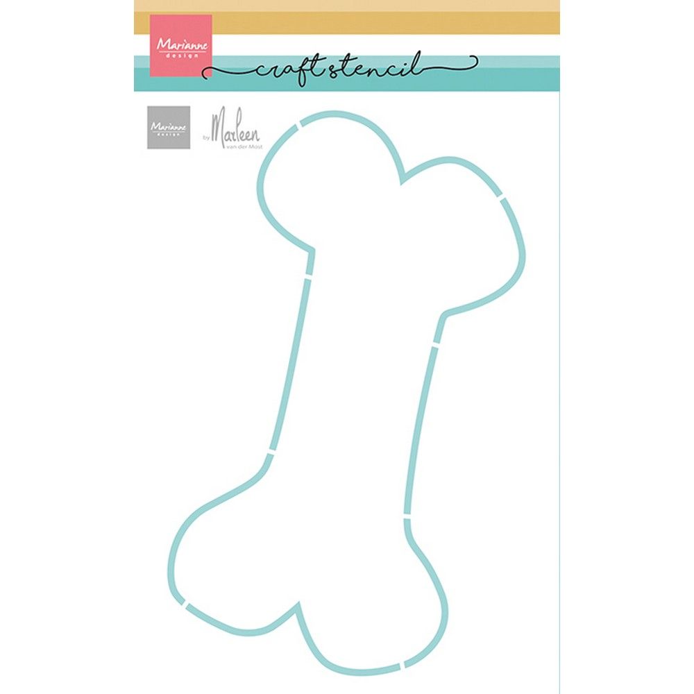 Marianne design • pochoir artisanal en forme d'os de chien par Marleen