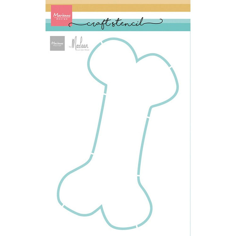 Marianne design • pochoir artisanal en forme d'os de chien par Marleen