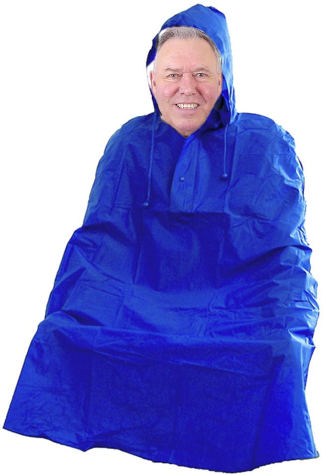 - Regenponcho groot volwassen ment geel en blauw