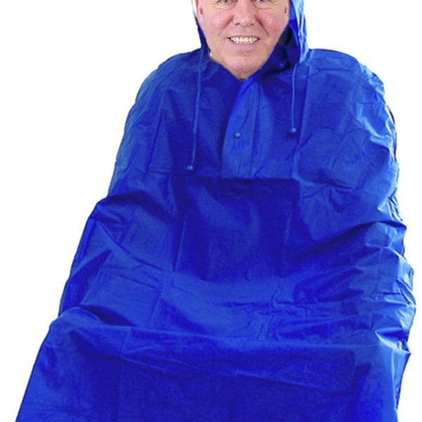 - Regenponcho groot volwassen ment geel en blauw