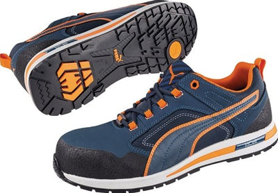 Chaussure de sécurité Puma | taille 45 bleu orange | s3 hro src et iso 20345 | cuir | 1 pièce - 64.310.0-45 64.310.0-45