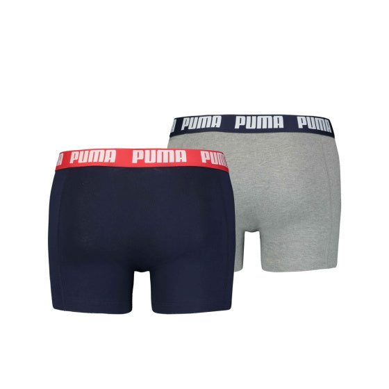 Puma Basic Boxer Men (paquet de 2) Gray Blue Taille xl
