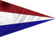 Dokkumer flags drapeau à point central Pays-Bas 30x45 cm polyester filé