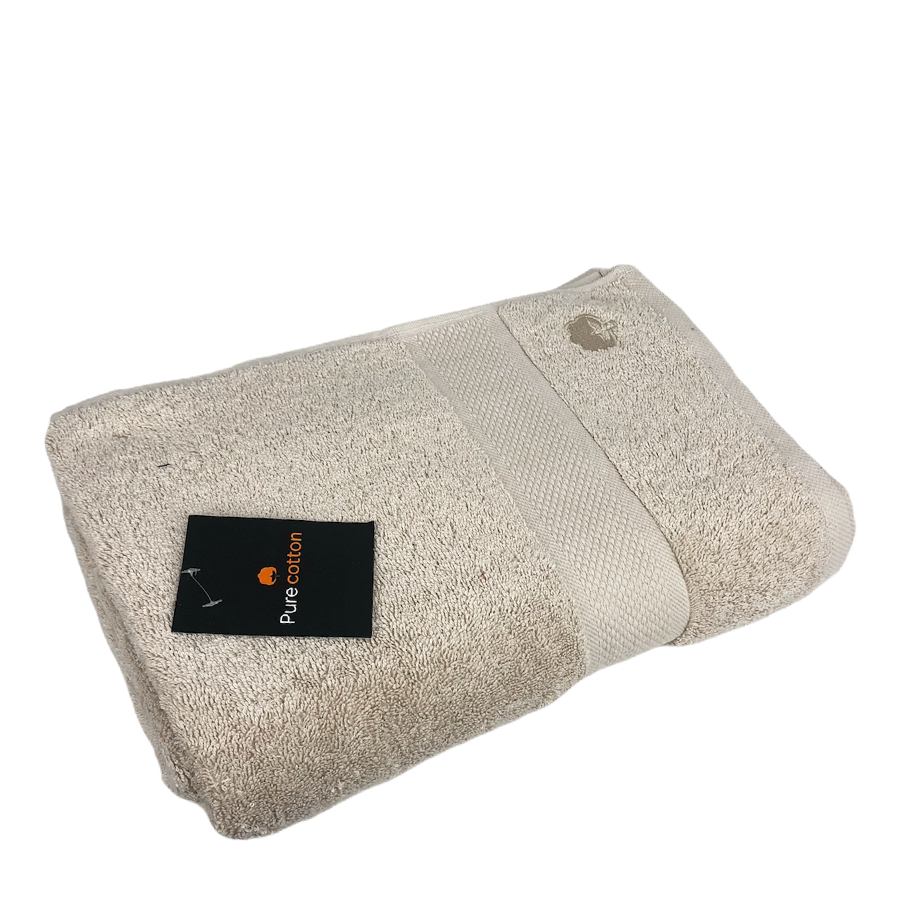 Serviette de bain maxi pur coton taupe 100x150cm