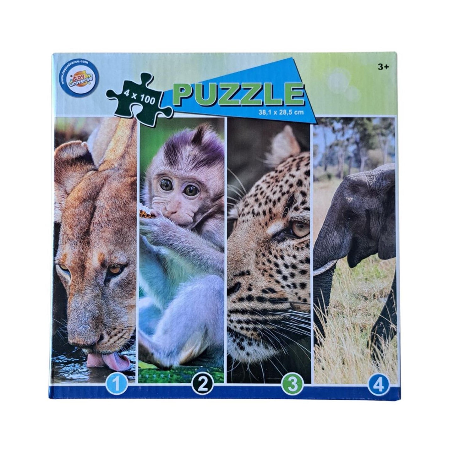 Puzzle univers jouet 4x 100pcs 38x28,5cm