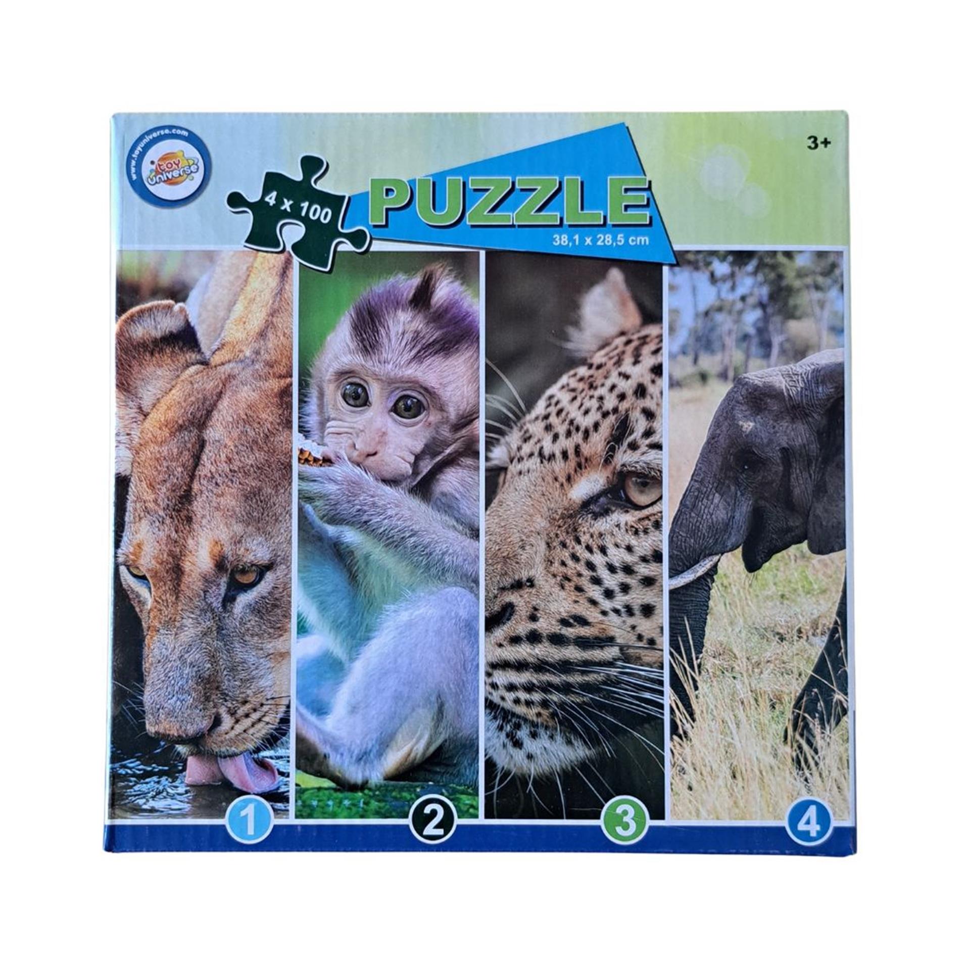 Puzzle univers jouet 4x 100pcs 38x28,5cm
