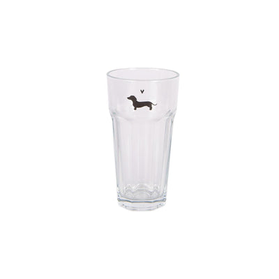 Clayre eef verre à boire teckel 320ml ø8x15 cm verre