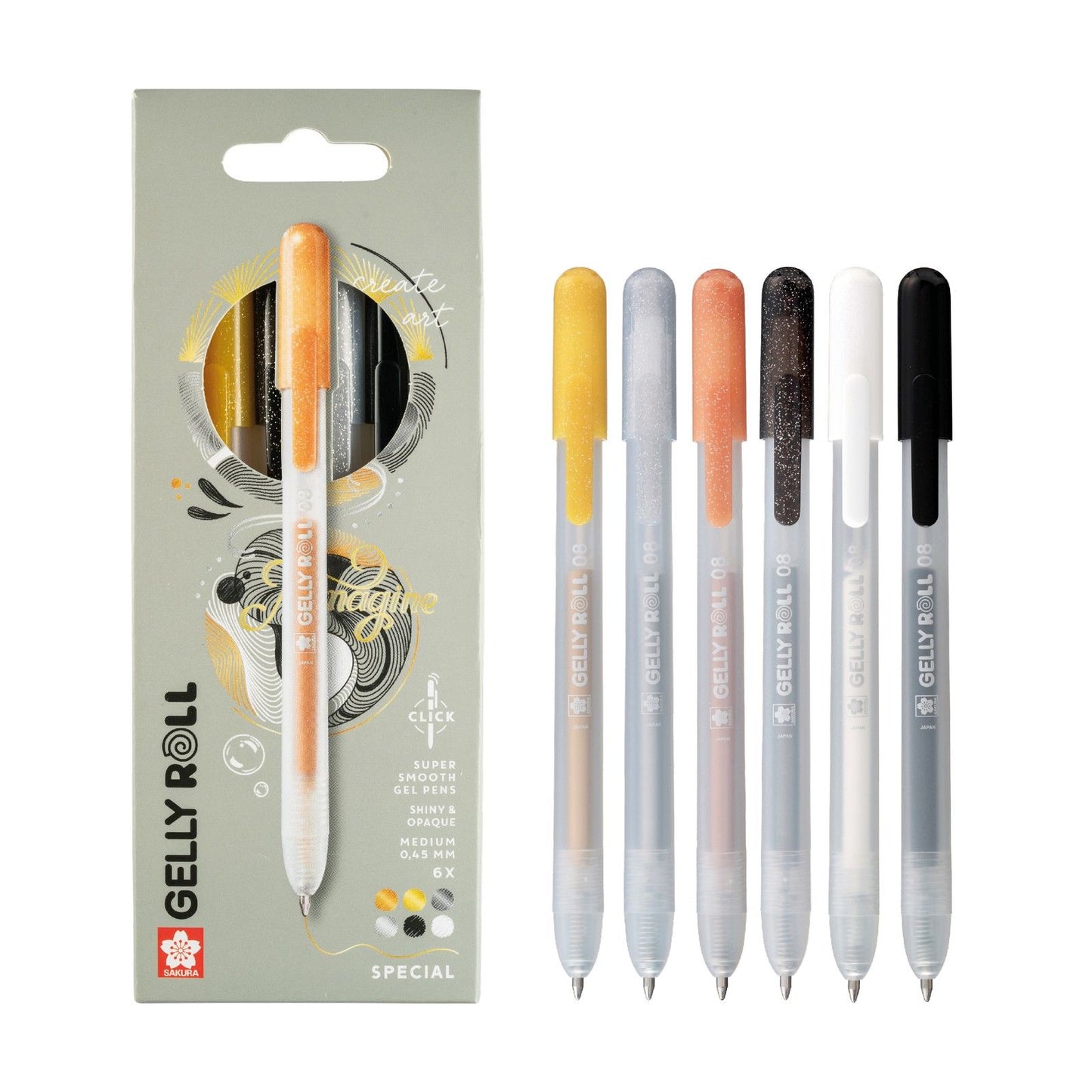 Sakura • Gelly Roll rétractable spécial mélange 6 pièces