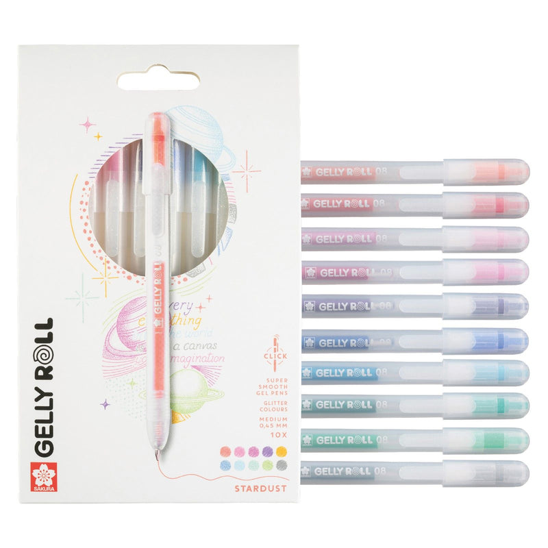 Sakura • ensemble de poussière d'étoile rétractable Gelly Roll 10 pièces