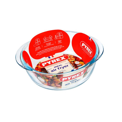 Plat de cuisson pour friteuse à air Pyrex 20x18x7 cm rond | 2 pièces