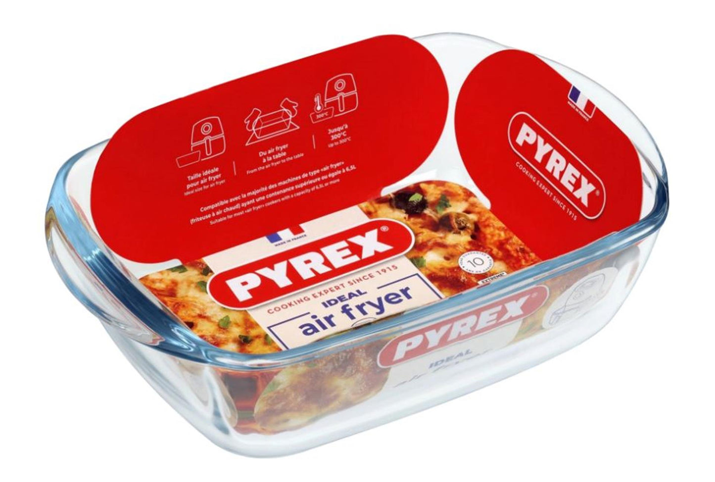 Bol rectangulaire pour friteuse à air Pyrex 1,2l