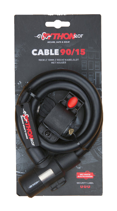 Python Pythonslot Cable Lock de 15 mmx90cm, avec support