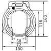 Python Ringslot Art-2 Plug-in pour chaîne noire sur carte
