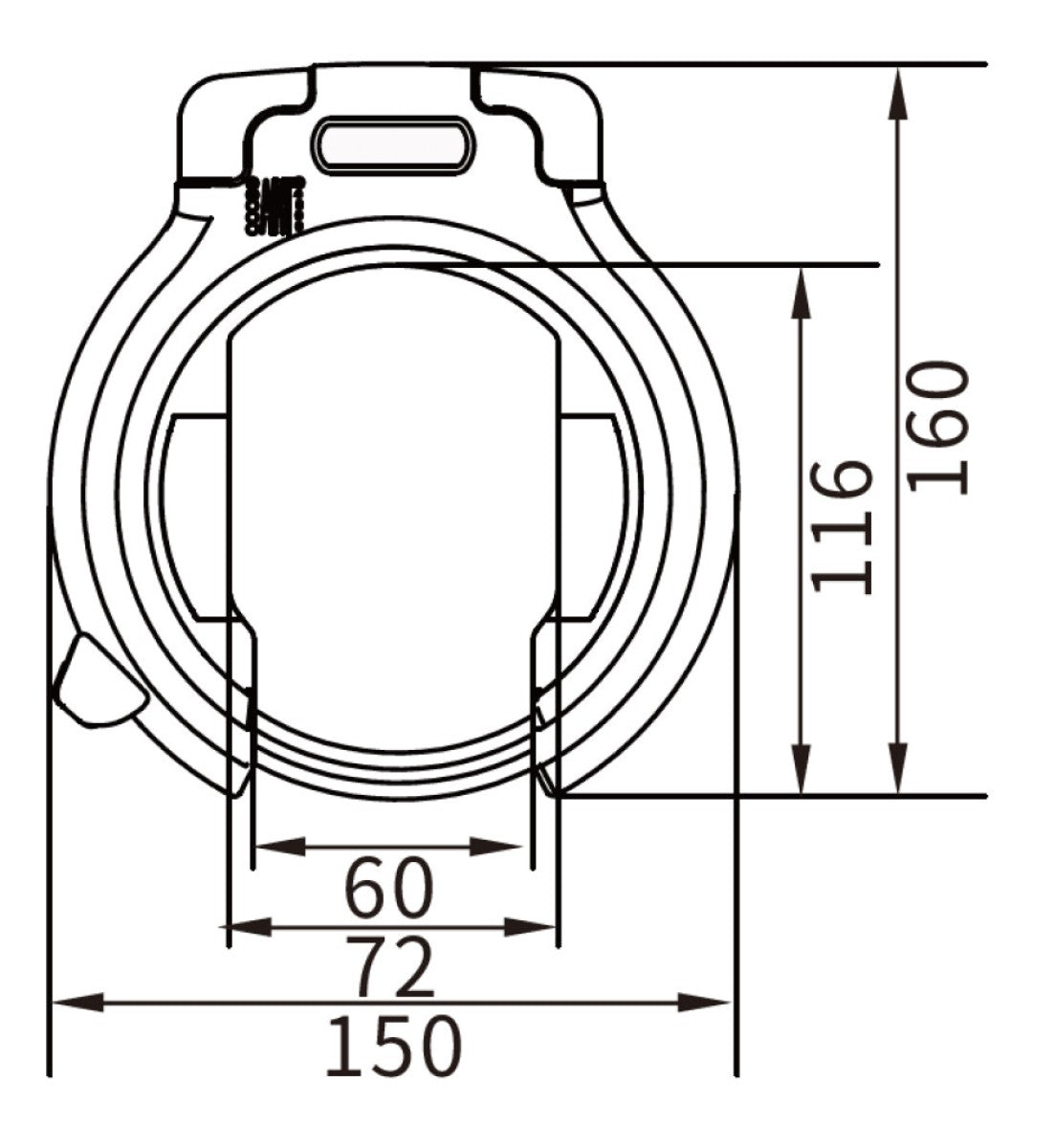 Python Ringslot Art-2 Plug-in pour chaîne noire sur carte