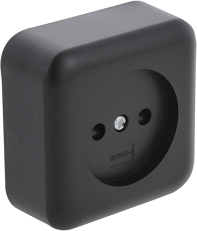 Prise Q-link | construction | 1 fois | avec protection contre les contacts | noir - 00.945.40