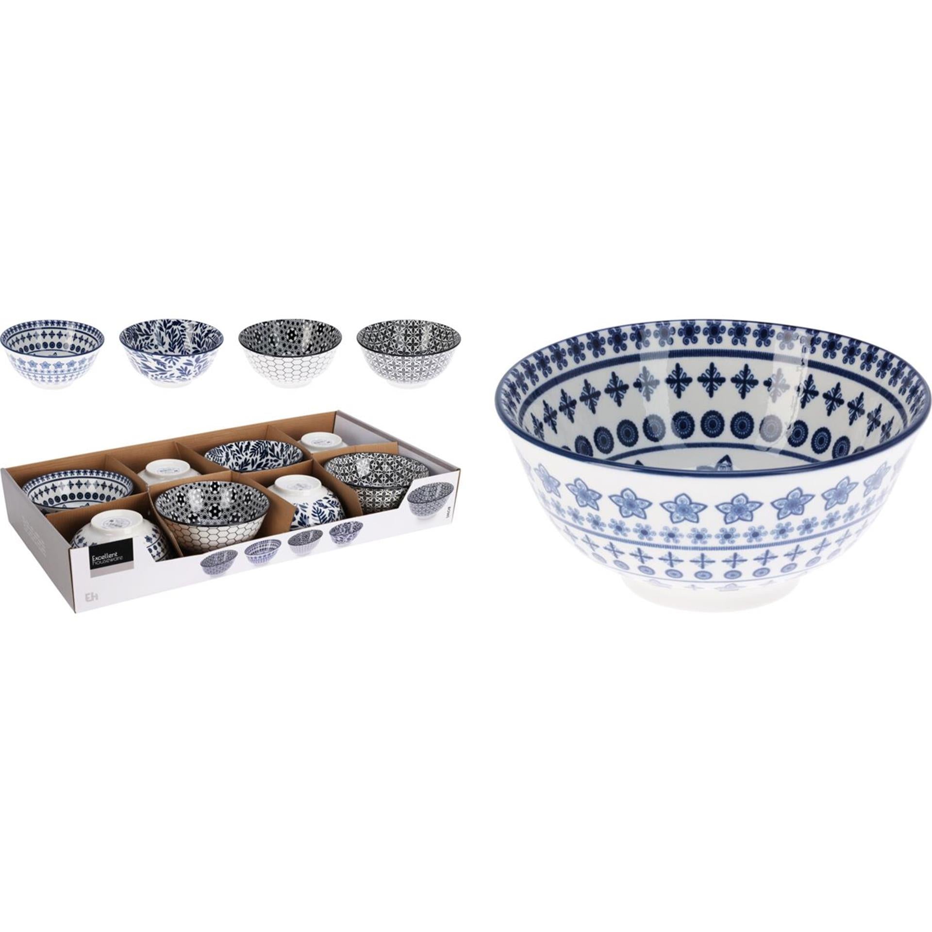Excellent bol d'articles ménagers en porcelaine ø15,5xh7cm