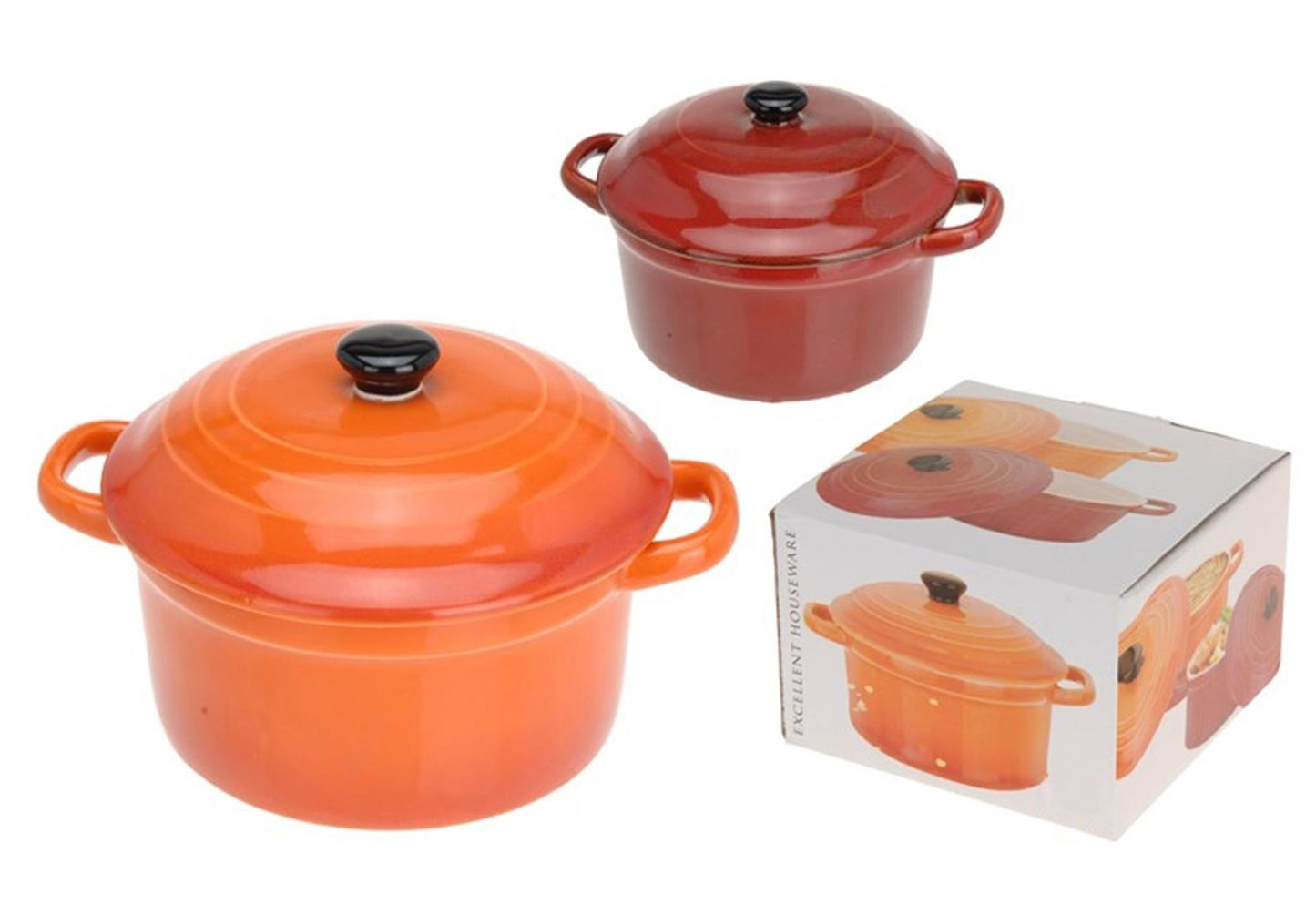 Cocotte porcelaine Z + couvercle 10x5cm ou ro