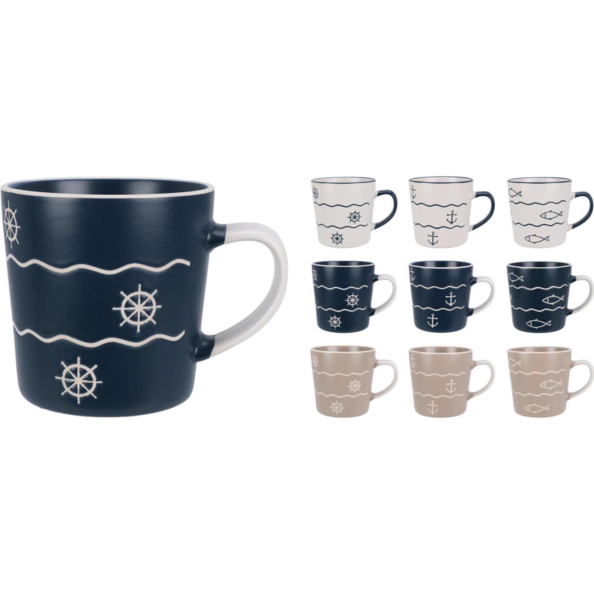 Tasse poterie 350ml maritime