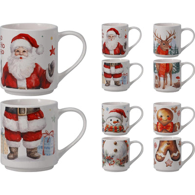 Tasse de coiffage en porcelaine 265ml 4ass