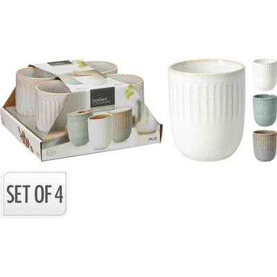 Excellente tasse en faïence pour articles ménagers 300ml, lot de 4 pièces