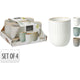 Excellente tasse en faïence pour articles ménagers 300ml, lot de 4 pièces