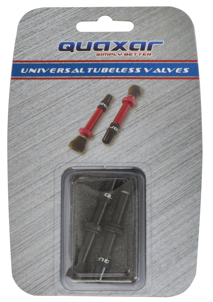 Valves tubeless Quaxar universelles aluminium noir
