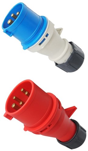 Qwattpro fiche cee abs ip44 400v 32a 3p+a 6h rouge - 2040022 - 2040022