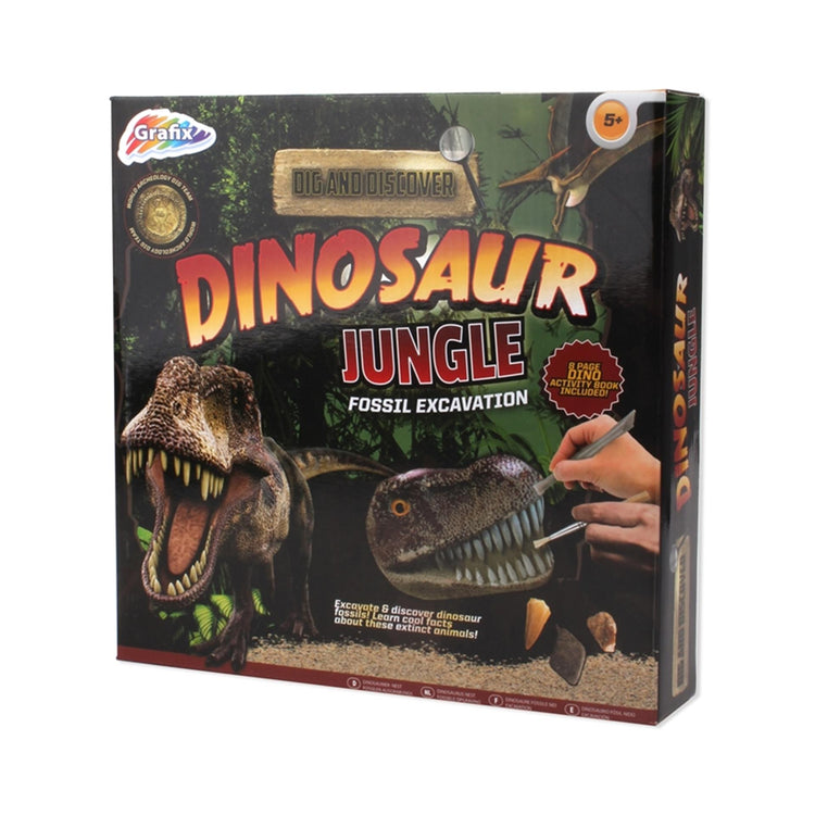 Grafix creuse et découvre la jungle des dinosaures