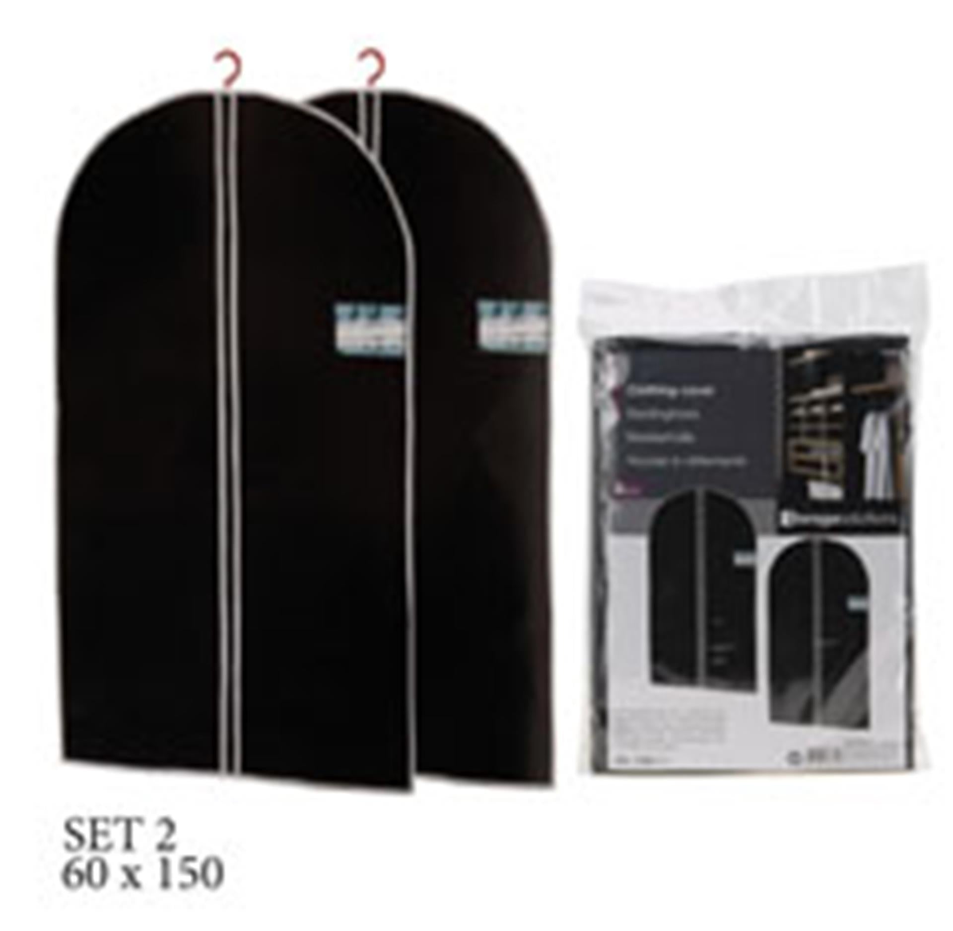 Excellente housse pour vêtements ménagers avec fermeture éclair, lot de 2