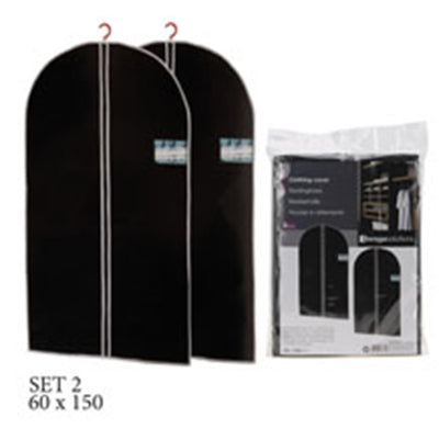 Excellente housse pour vêtements ménagers avec fermeture éclair, lot de 2