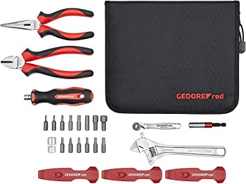 Gedore Red Bicycle Workshop Tour Set Black Red 25 pièces