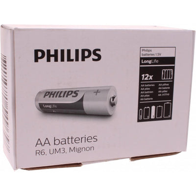 Philips batterie longue durée aa r6 12x4pcs
