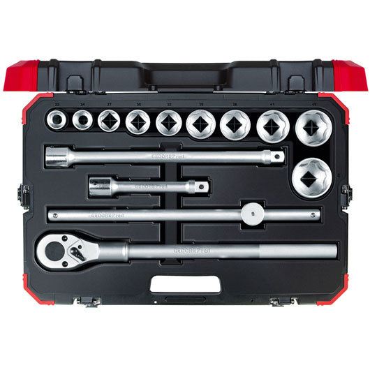 Gedore Red Dip Keys Set 3 4 pouces SW 22-50 mm 14 pièces