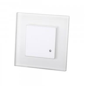 Détecteur de mouvement radar encastrable au mur design verre blanc - 3900319