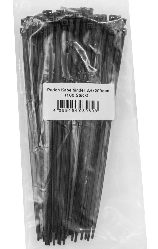 Attache-câble Radon 200x3,6mm (100 pièces)