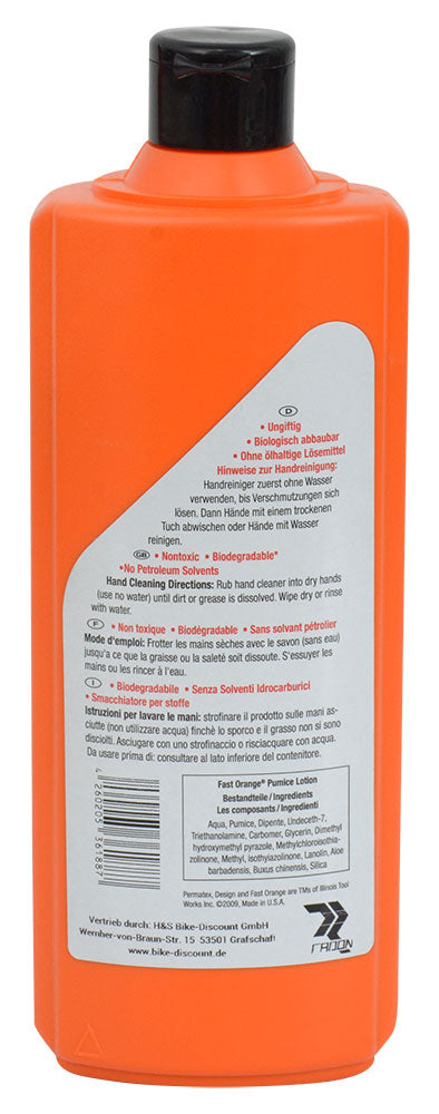 Nettoyant pour les mains Permatex fast orange avec pierre ponce 440ml