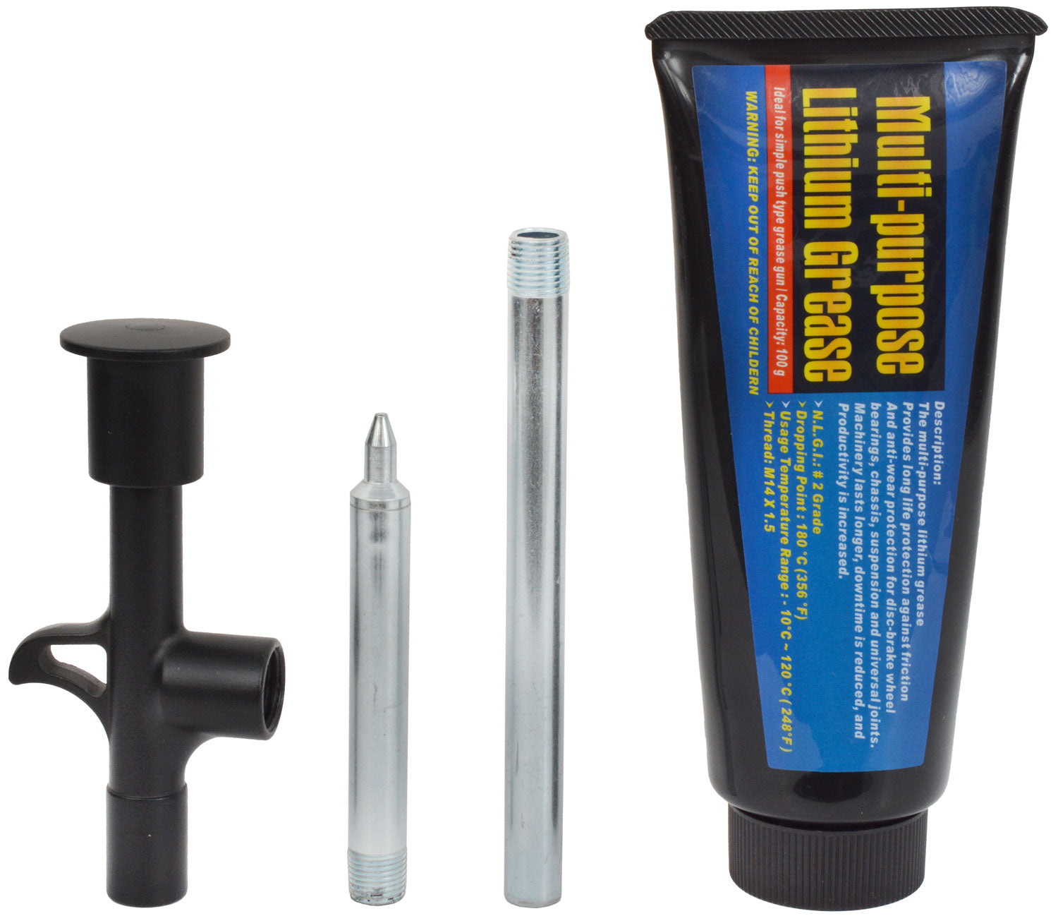Ensemble pistolet à graisse Radon Premium + tube de graisse