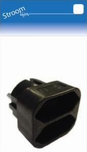 Adaptateur prise de terre 2 x euro noir - 6675890
