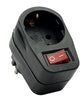 Adaptateur prise de terre avec interrupteur noir - 6140891