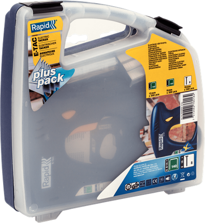 Agrafeuse électrique rapide e-tac | y compris 300 agrafes 140 8 + 300 agrafes 140 12 + 300 attaches parisiennes 8 15 - 5000576